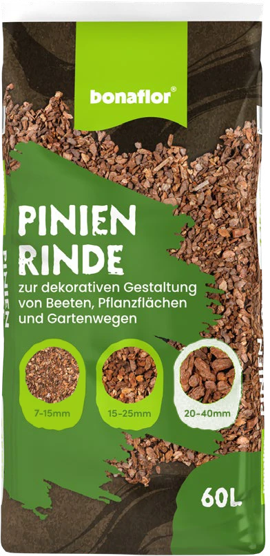 Bonaflor-Pinienrinde 20 - 40 mm im neuen Verpackungsdesign