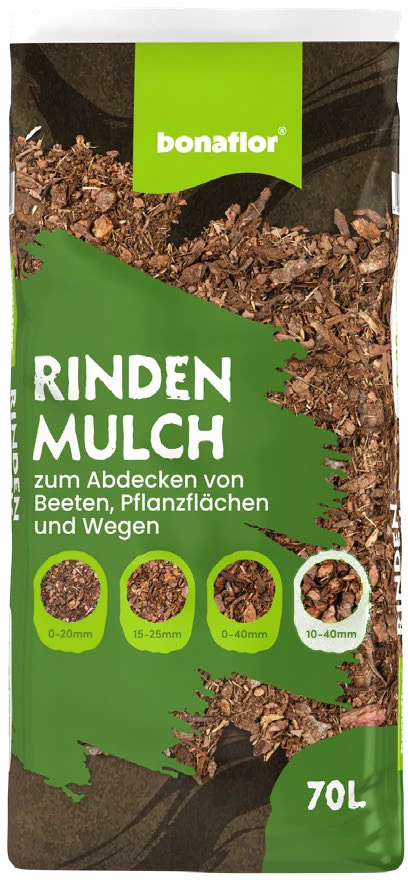 Bonaflor-Rindenmulch 10 - 40 mm im neuen Verpackungsdesign