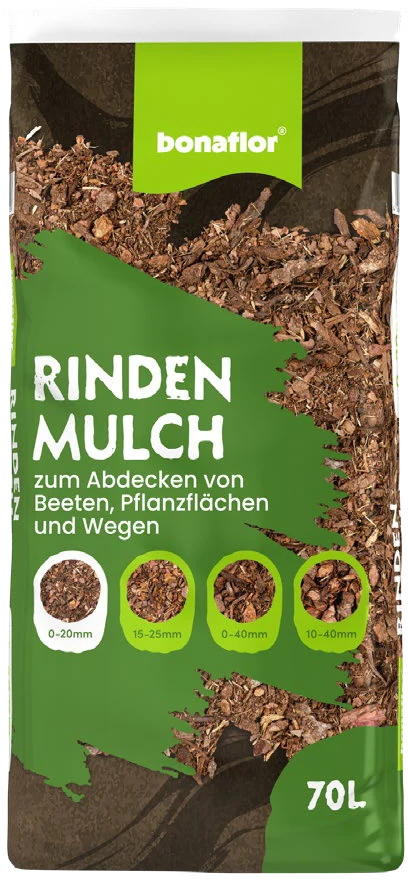 Bonaflor-Rindenmulch 0 - 20 mm im neuen Verpackungsdesign